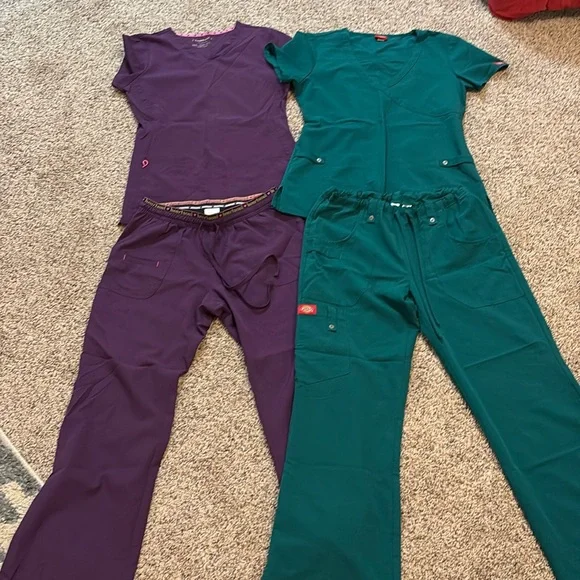 Bundle of scrubs, green, purple, dickies, heartsoul - Picture 1 of 3